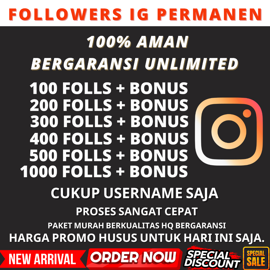 FOLLOWERS PERMANEN MURAH REAL SUPER FAST BERGARANSI LIFETIME FOLOWERS FOLOWER FOLLOW BUKAN FOLLOWER 