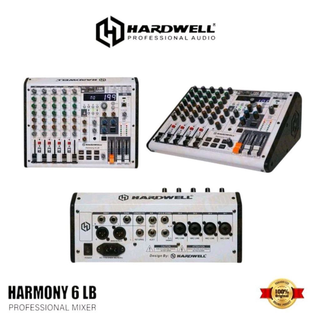 Mixer Hardwell Harmony 6 LB With Loopbavk Key Control 199 DSP 6 Channel Original