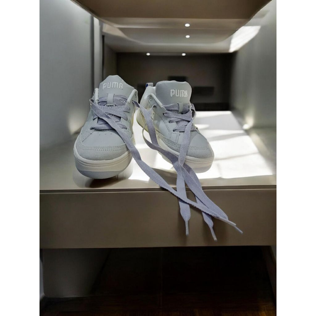 Sneakers Puma Preloved – SOFT GRAY WHITE EDITION | warna modern mudah dipadukan | casual daily shoes
