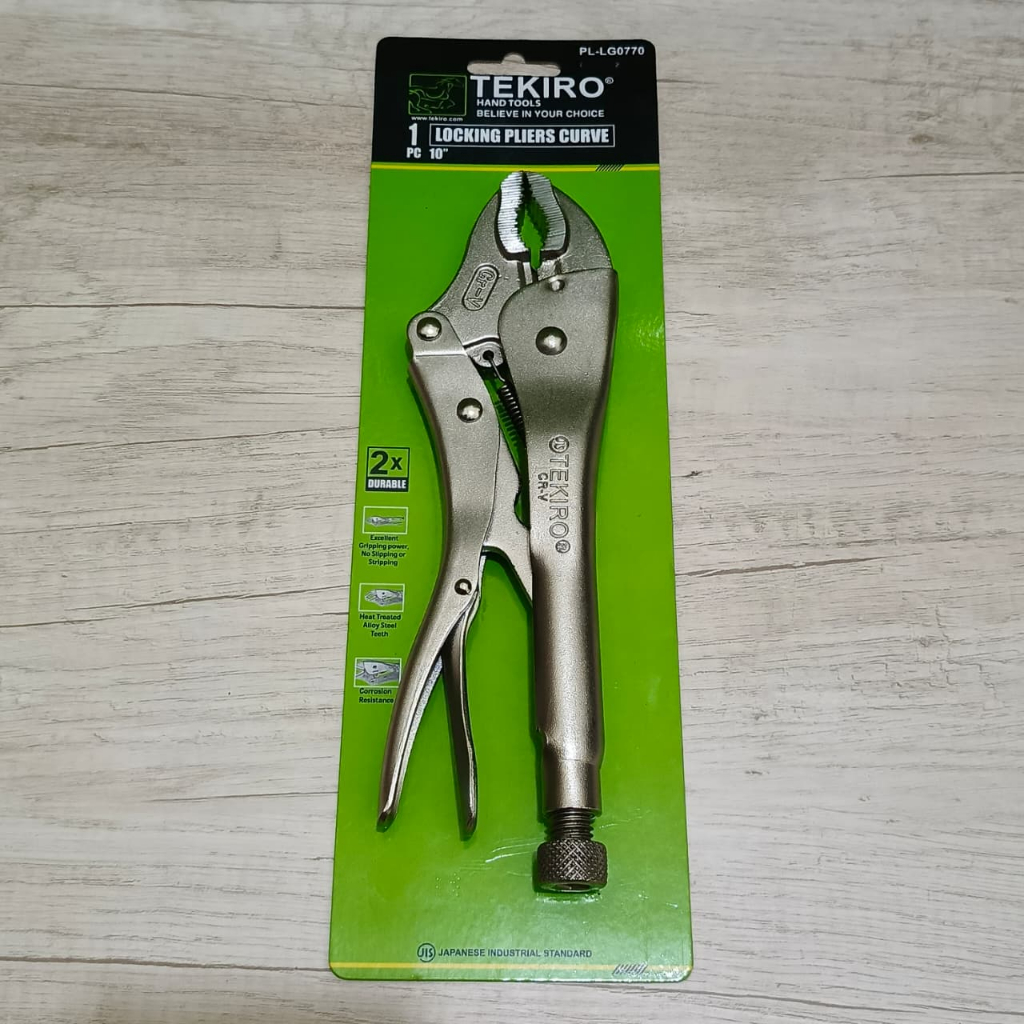 TEKIRO Tang Buaya Bengkok 10 Inch / Tang Buaya Bengkok 10" / Vice Grip / Tang Buaya Tekiro