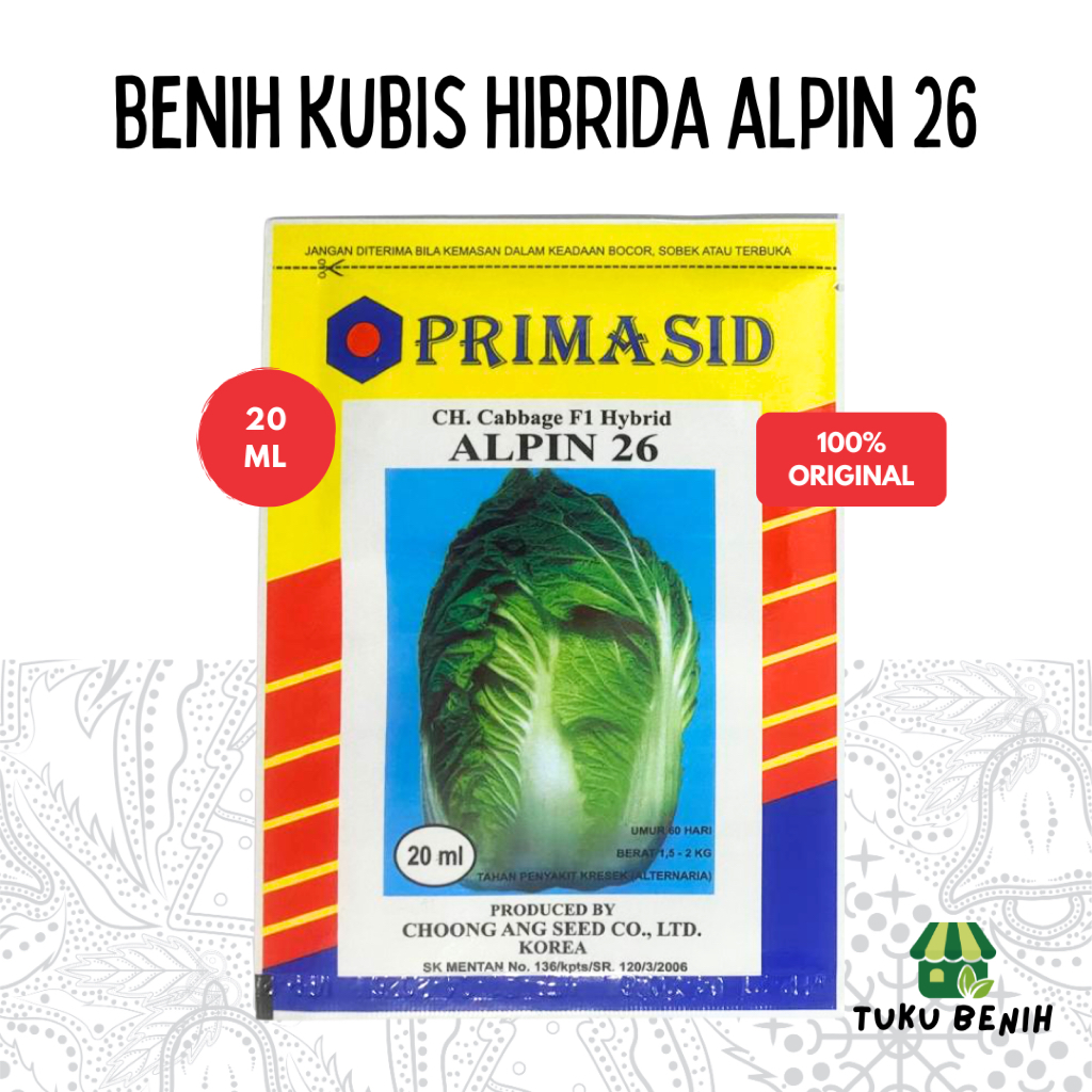 Benih Kubis Hibrida Alpin 26 20 Ml - Primasid