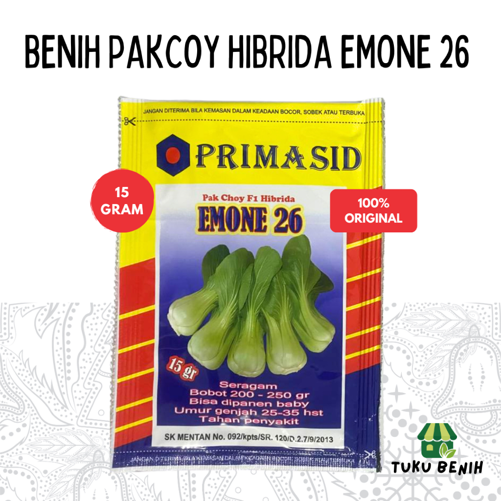 Benih Pakcoy Hibrida EMONE 26 15 Gram - Primasid