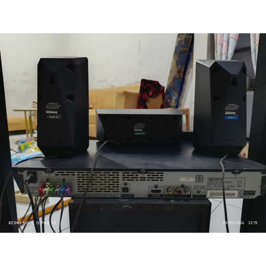 home theater sony type HBD-DZ650 (second/langka)