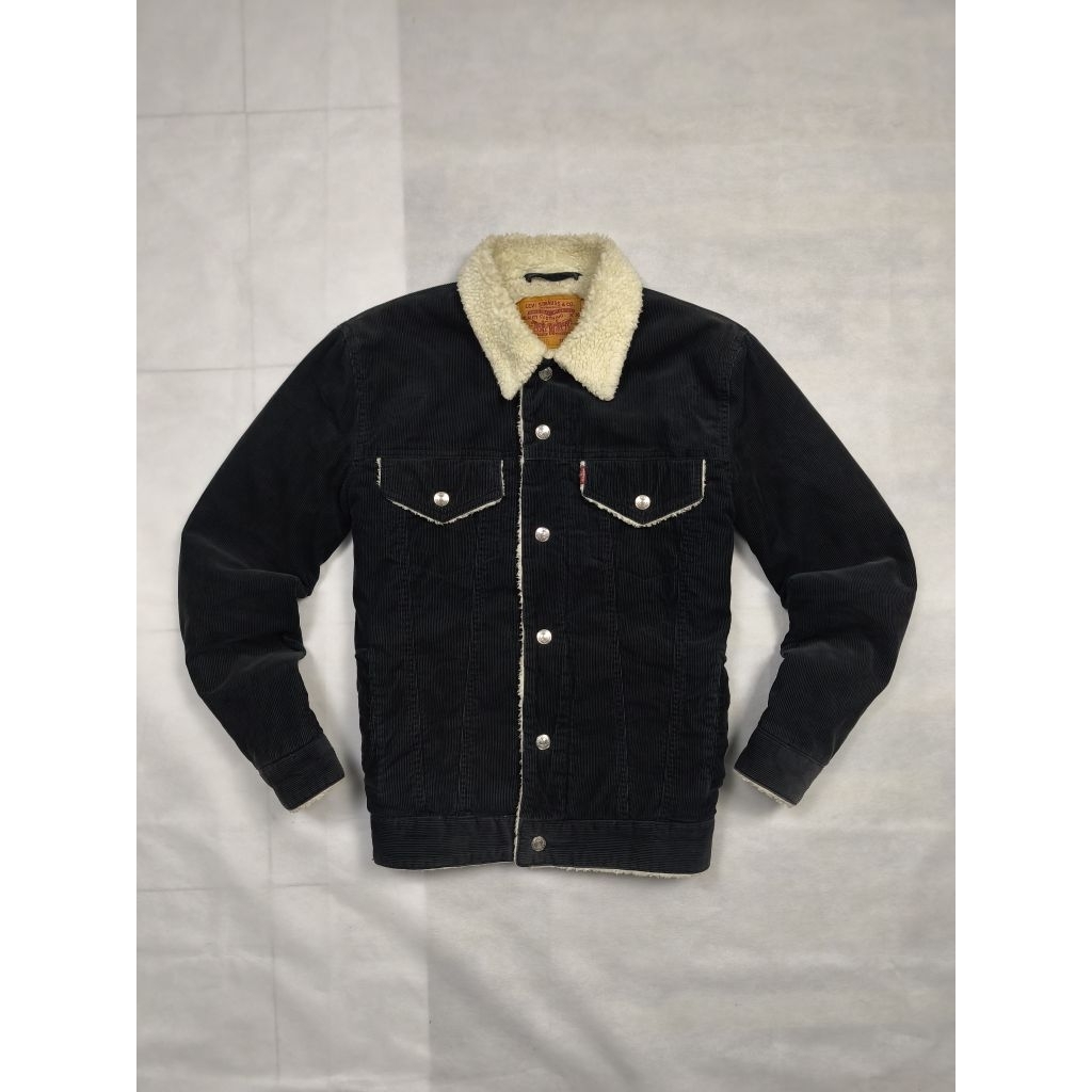 Vtg Levi's Corduroy Tracker Sherpa Jacket
