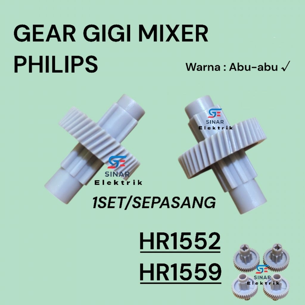 Gigi Mixer Philips HR 1552/1559, Gear Mixer Philips 1552 1559 Abu abu