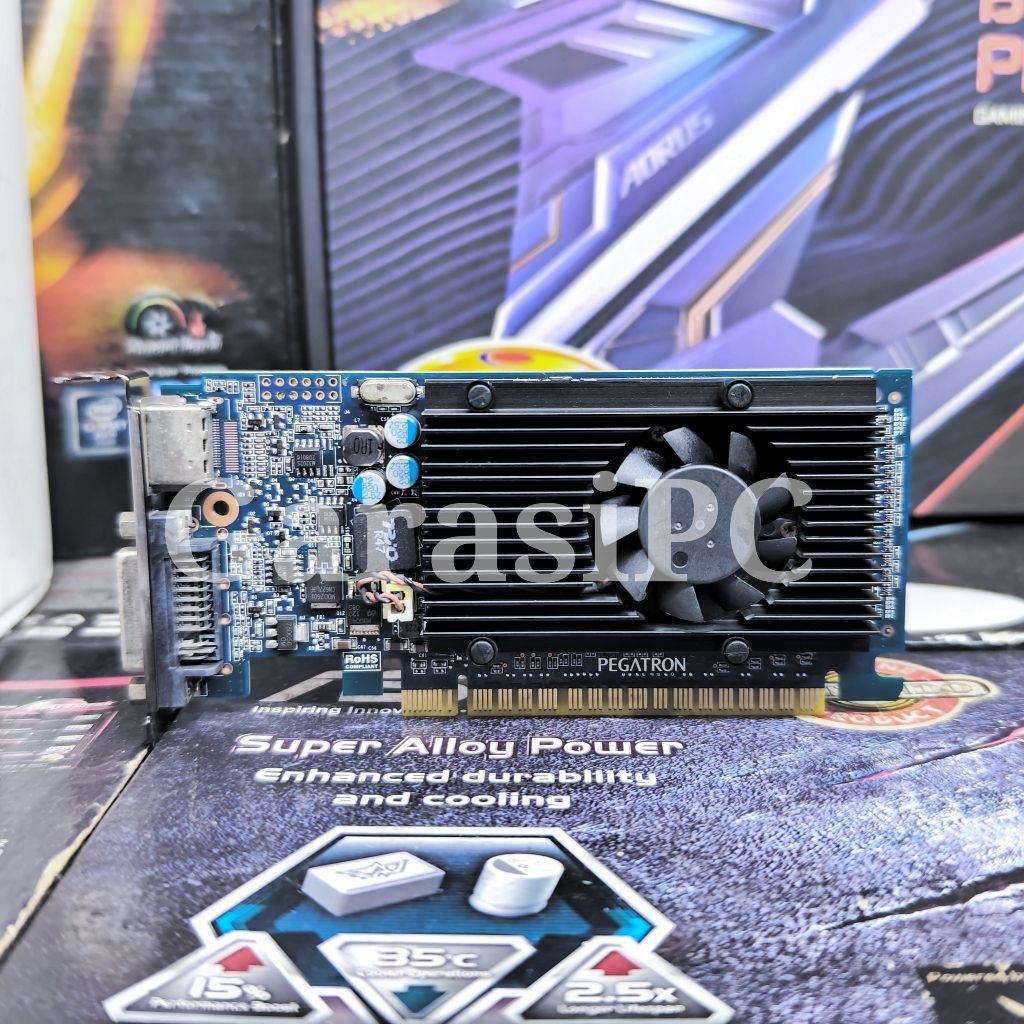 VGA Card Nvidia Low Profil Bracket Pendek GT 520 1GB 64Bit DDr3 Pci- express