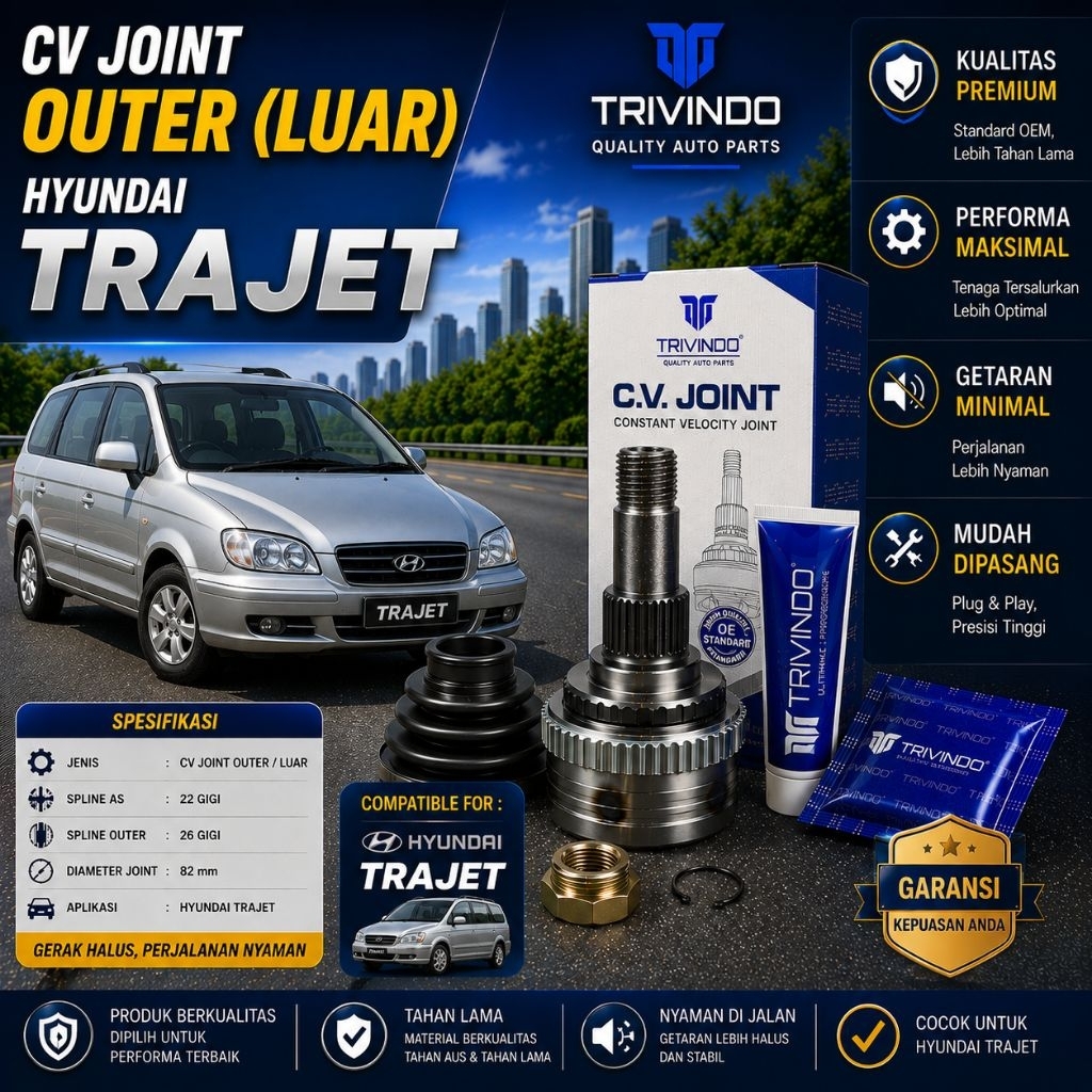 CV JOINT OUTER (LUAR) HYUNDAI TRAJET