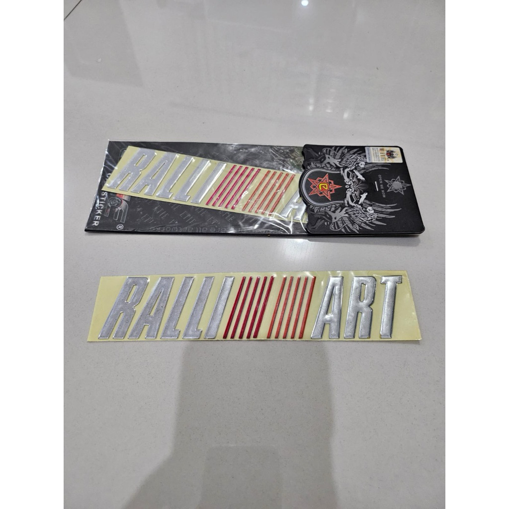 Sticker ralliart mitsubishi besar timbul stiker import