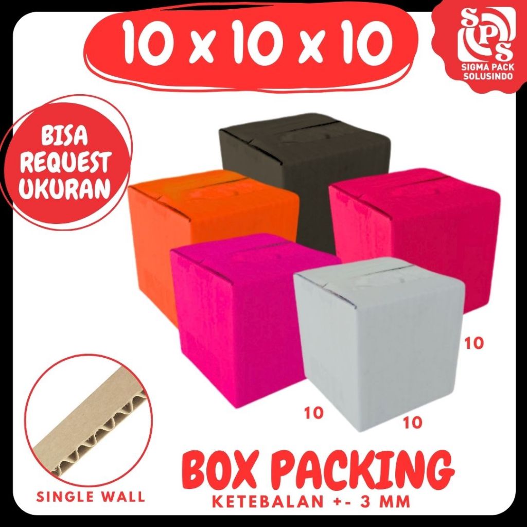 Box Jam 10x10x10 Packing Souvenir karton Botol kardus polos kardus Jam online shop souvenir custom