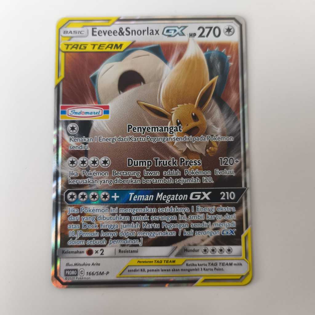 Eevee & Snorlax GX Indomaret Promotion 166/SM-P - Pokemon TCG Indonesia
