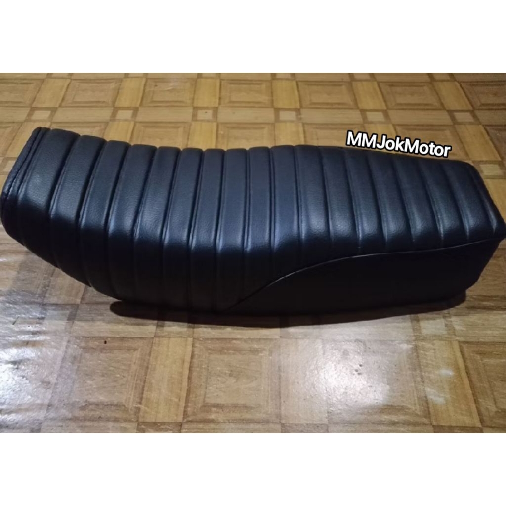 Jok Honda win custom ulir full kulit motif jeruk-jok seat tinggal pasang-jok honda win 100 custom