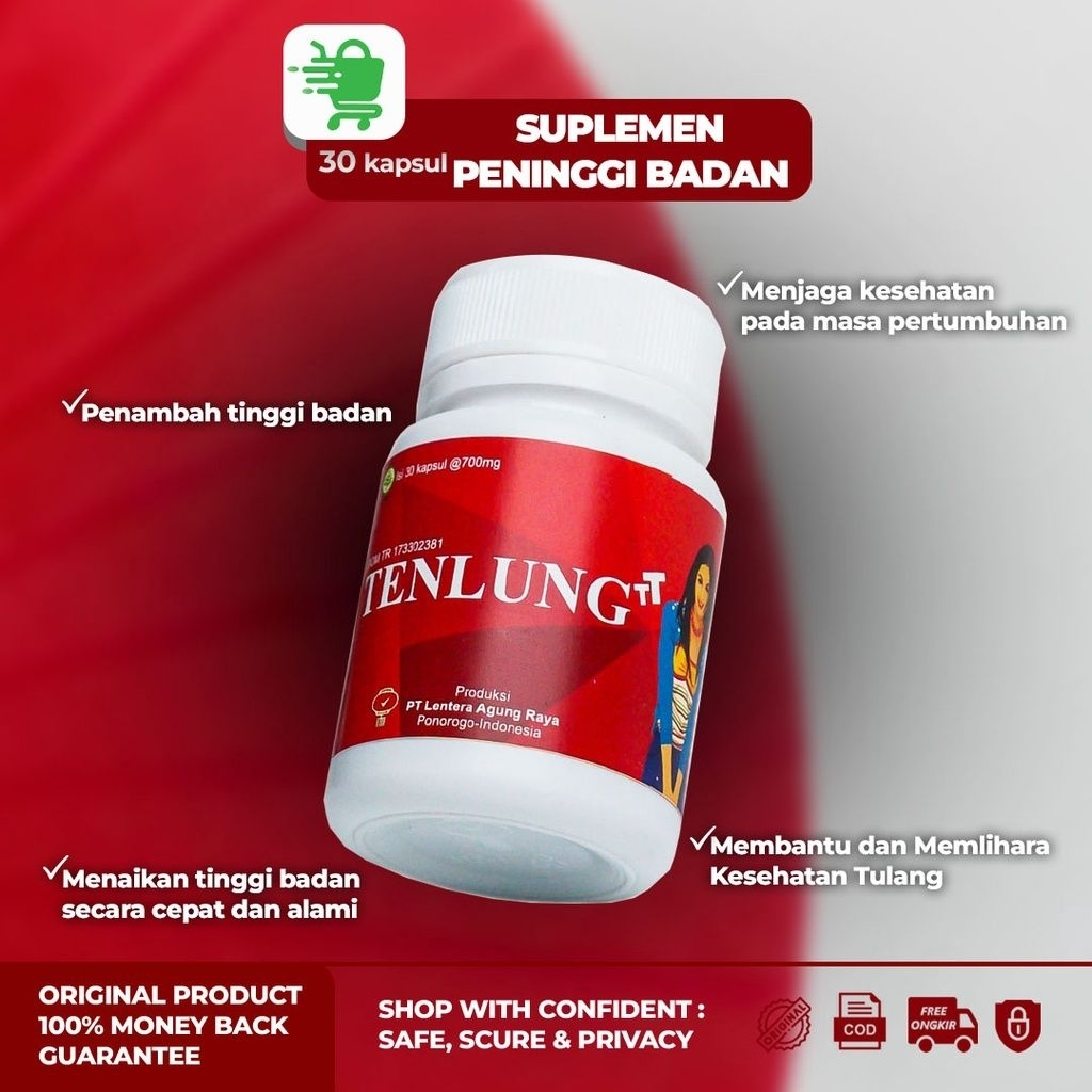 Herbal Peninggi Badan Tenlung (Tenlung TT) Isi 30 Kapsul