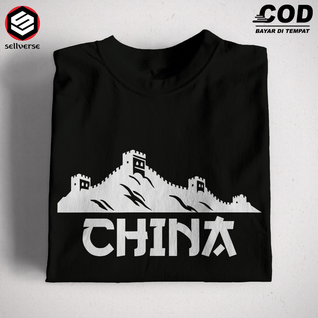 China - Kaos - Baju - T-Shirt - Pakaian - Murah - Pria - Wanita - Dewasa - Keren - Kekinian - COD