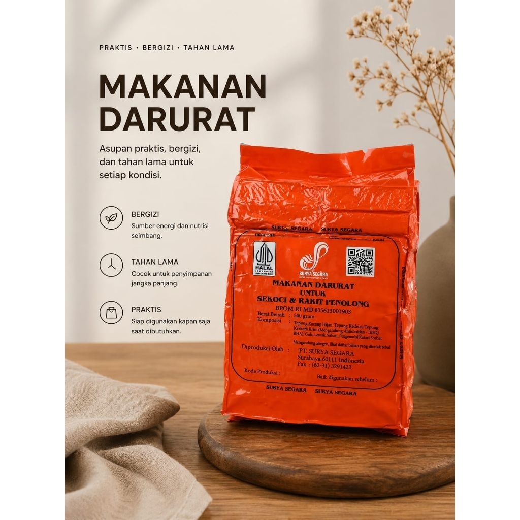 Makanan darurat MRE/Food ration Halal exp APRIL 2029