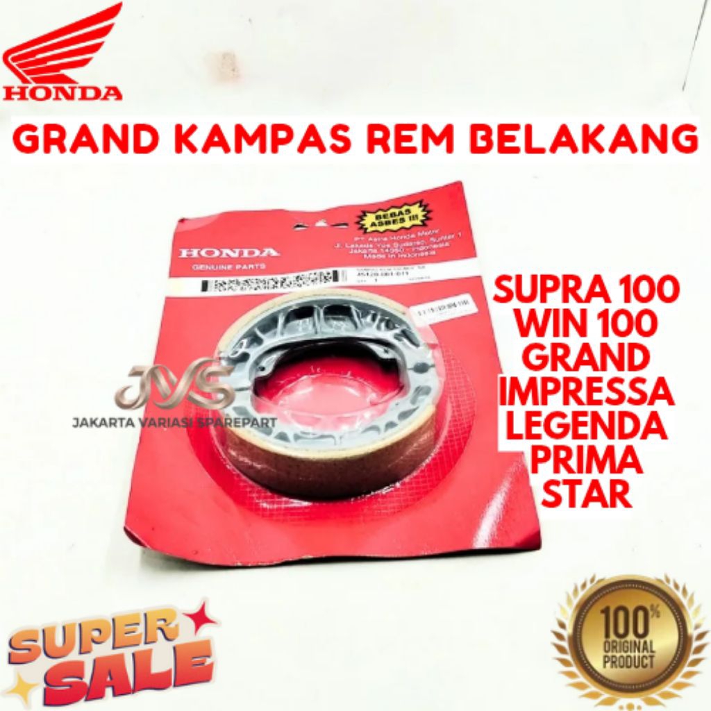 KAMPAS REM BELAKANG KODE GRAND, KAMPAS REM BELAKANG SUPRA 100, KAMPAS REM BELAKANG WIN 100, KAMPAS R