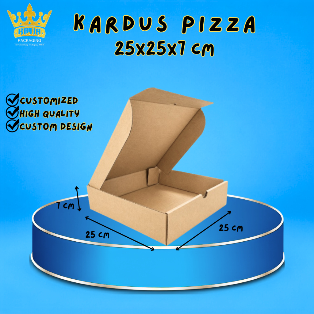 Kardus Pizza / Box Pizza (Custom) 25x25x7cm