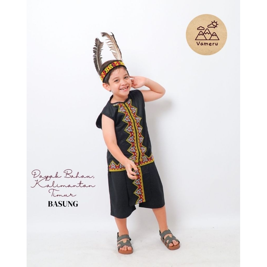 Vameru Indonesia® - BAJU ADAT ANAK LAKI LAKI DAYAK BAHAU