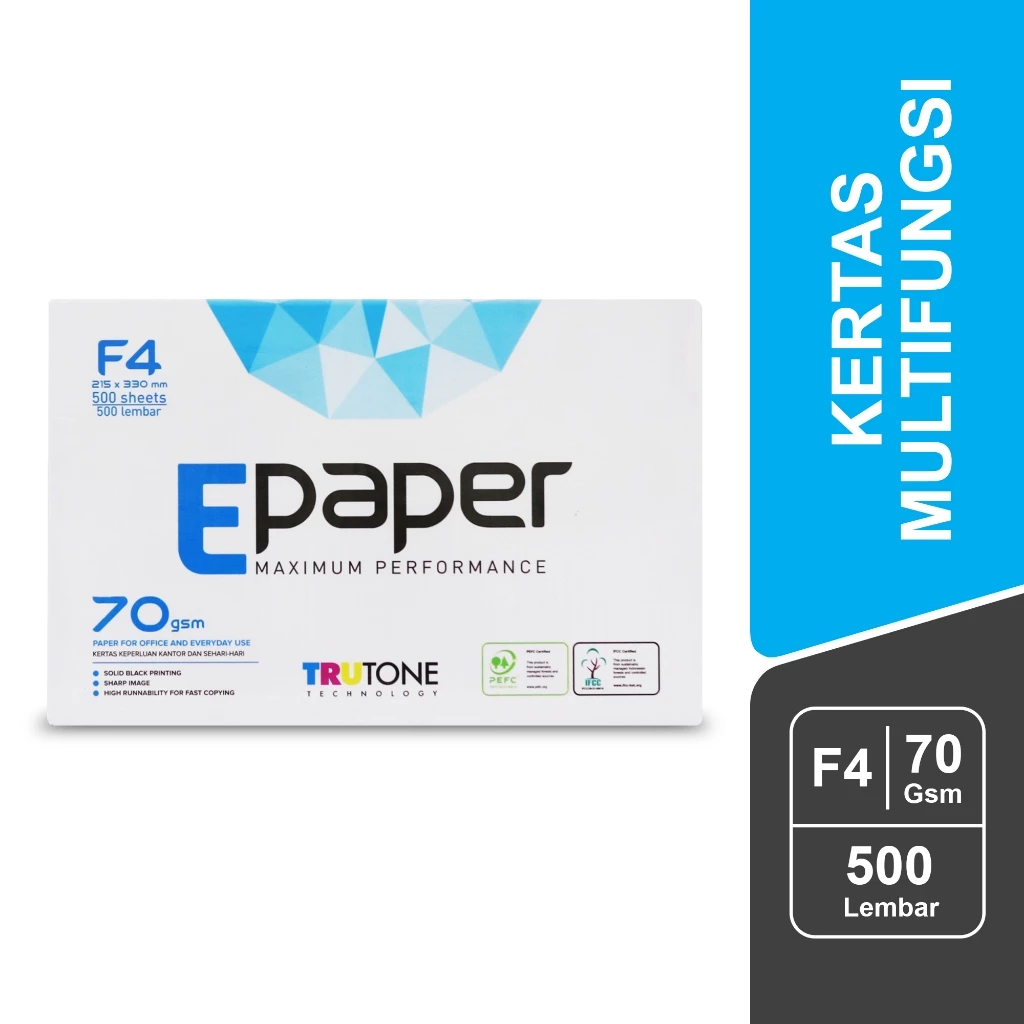 KERTAS HVS EPAPER A4 70 GRAM 1 RIM