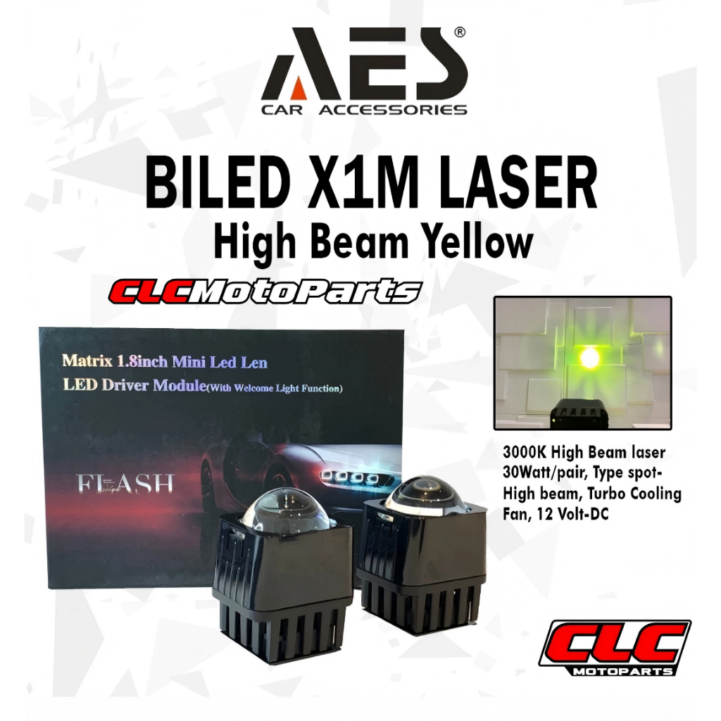 Biled Mini AES NM1 Laser Yellow 1.8 inch Matrix Biled