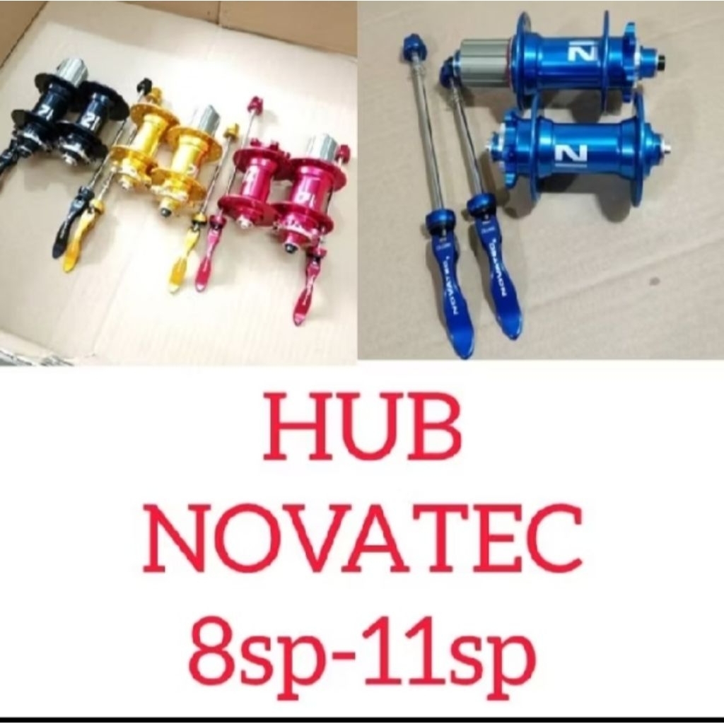 hub freehub MTB balap novatec 32h 8-11sp disc brake hitam merah biru gold