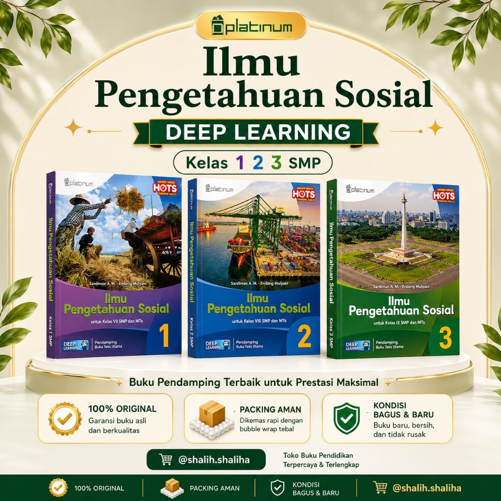 Ilmu Pengetahuan Sosial IPS Kelas 7 8 9 SMP Deep Learning Platinum Tiga Serangkai Kurikulum Merdeka