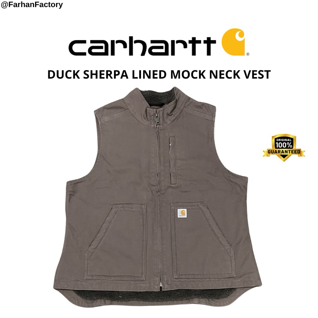 Carhartt Duck Sherpa Lined Mock Neck Vest Original