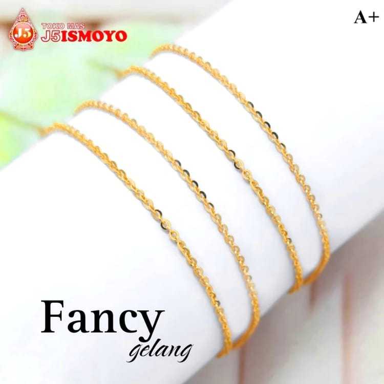 Gelang Emas Rantai Polos Fancy J5 Ismoyo