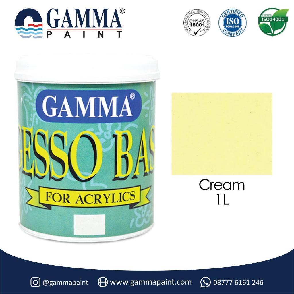 Gamma GESSO BASE - CREAM - Cat Tembok Semi Gloss 1L