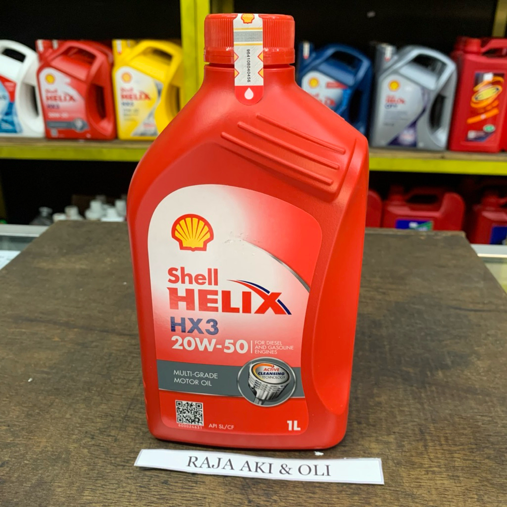 Oli Mesin Shell Helix HX-3 20W-50 1Liter - Oli Mobil Bensin & Diesel