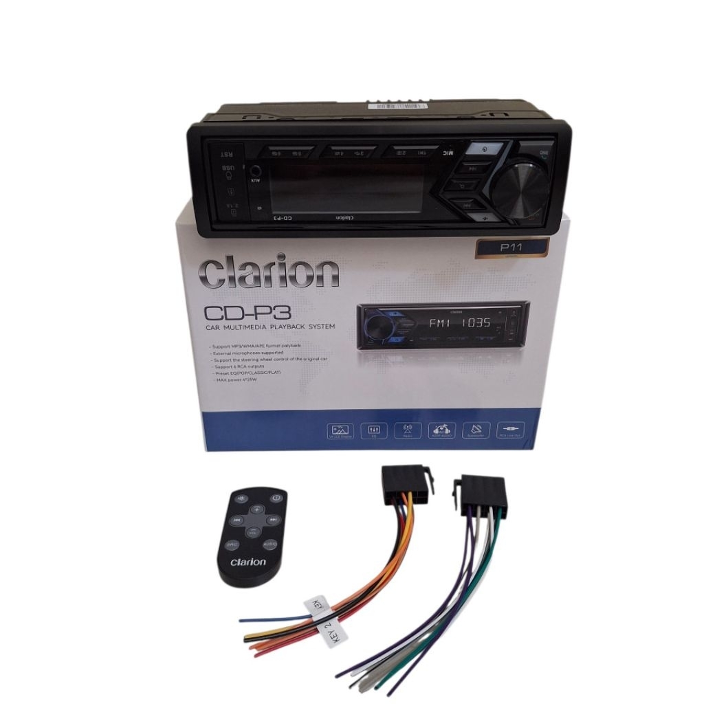 Single din clarion cd-p3 P11 tape mobil clarion bluetooth