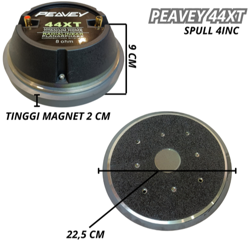 DRIVER TWEETER PEAVEY 44XT DRIVER SYSTEM BAUT 44,4 MM 8 OHM SYSTEM BAUT 44 XT PEAVEY
