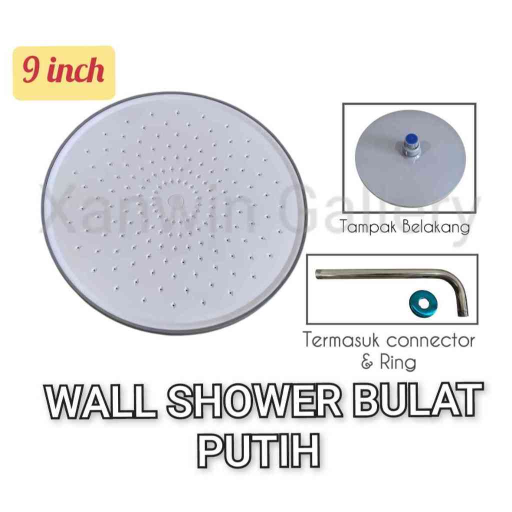 Shower Dinding / Wall Shower Mandi / Shower Tanam Dinding / Shower Murah Bagus Bulat Putih