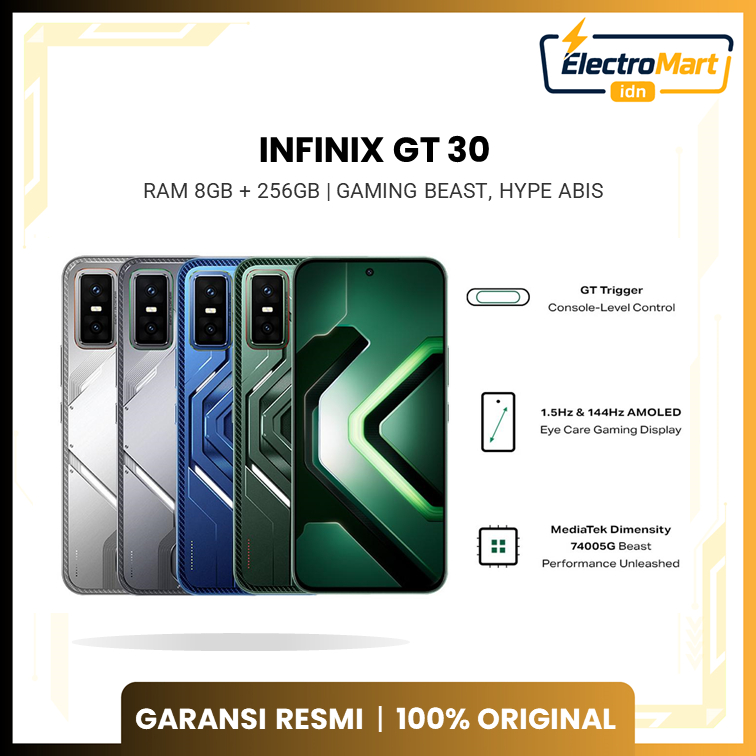 INFINIX GT 30 5G 8GB 256GB NFC - UP TO 16GB EXTENDED RAM