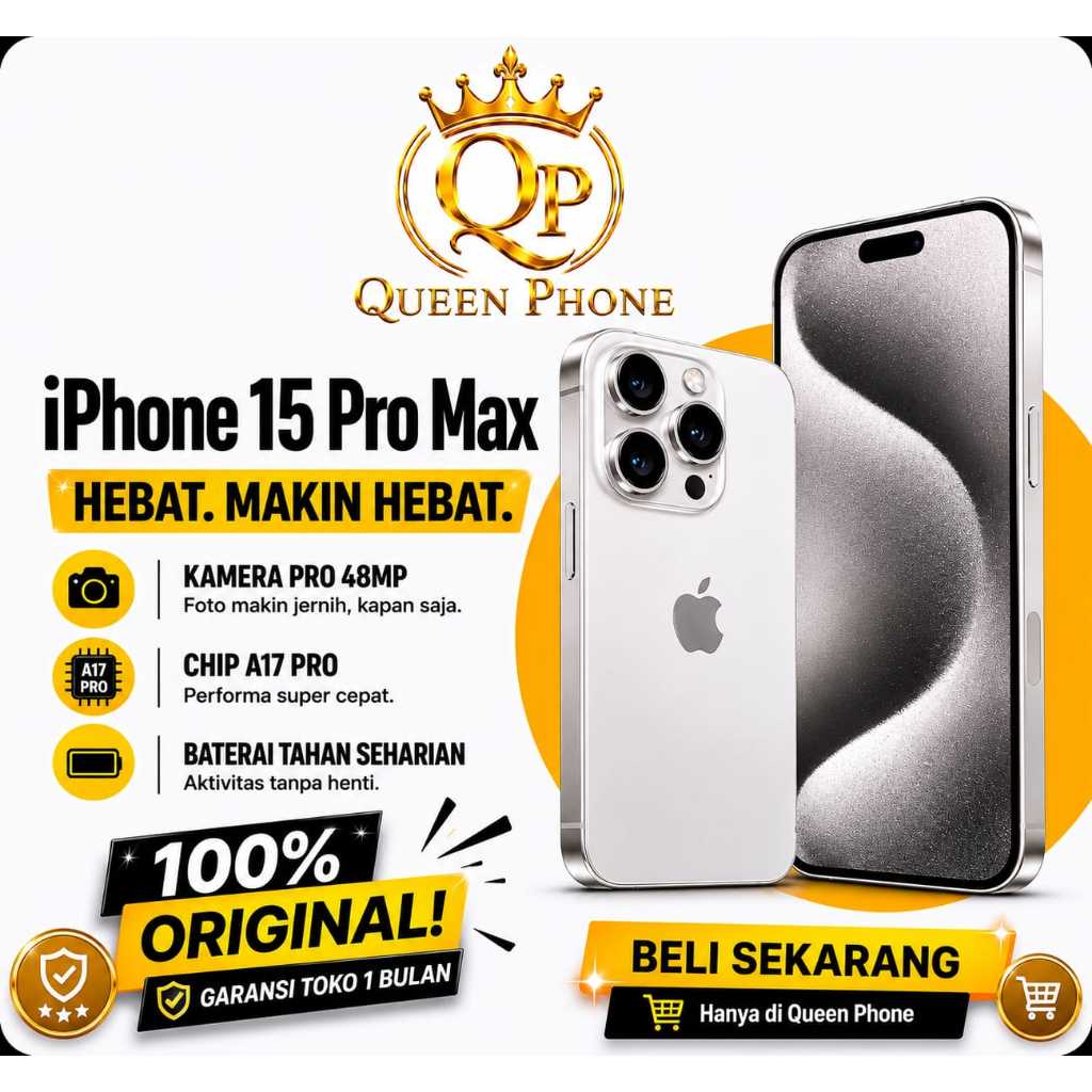 IP 15 PRO MAX 256GB/512GB SECOND LIKE NEW FULLSET NO MINUS