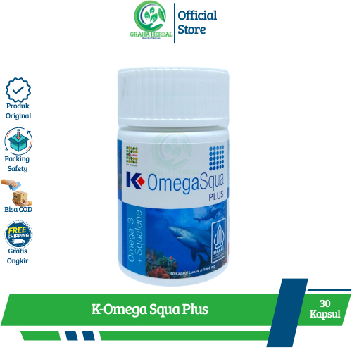 K-Omega Squa Plus Klink Isi 30 Kapsul Lunak Original I Suplemen Kesehatan K-Link Omegasqua Plus I Ka
