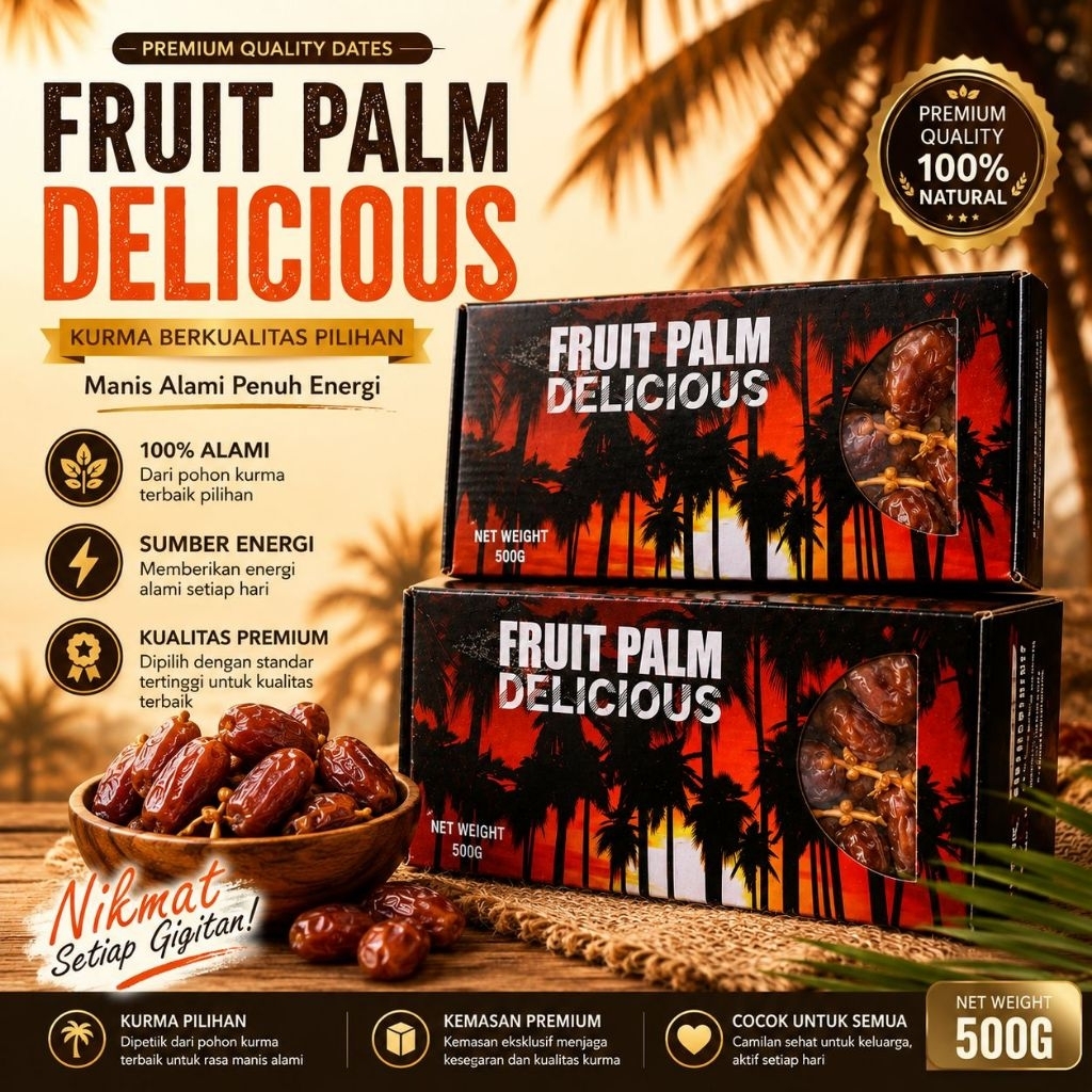Kurma Tunis Tangkai Algerian Dates 500 Gr