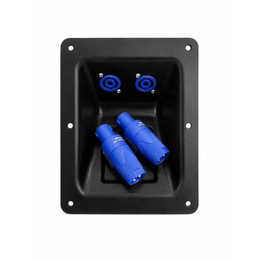 Plat Spikon Speaker Cekung Besi Besar BMA / Panel Terminal Speakon