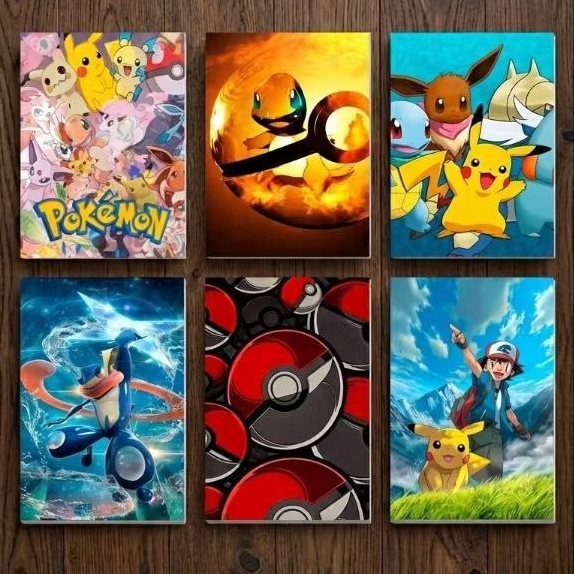 BUKU TULIS POKEMON PIKACHU BUKU SEKOLAH TCG BISA CUSTOM