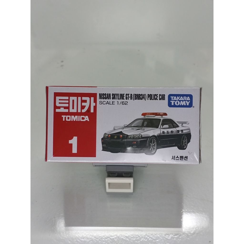 Tomica korea box Nissan skyline GT-R r34 police car
