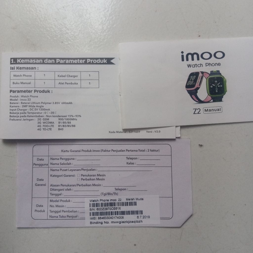 PRELOVED Jam tangan Watch phone imoo z2