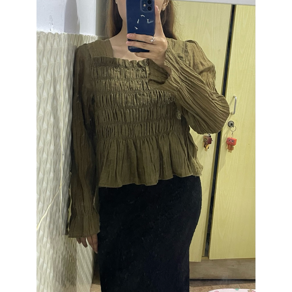 Blouse olive green