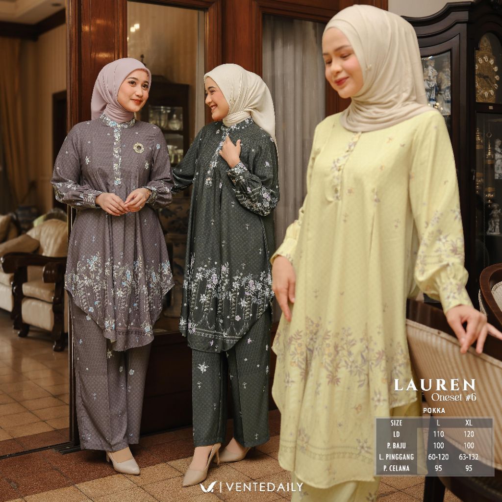 [NEW] SETELAN TERBARU BAHAN DIOR SILK LAUREN ONESET BY VENTE // FASHION MUSLIM WANITA // PIRSI SET B