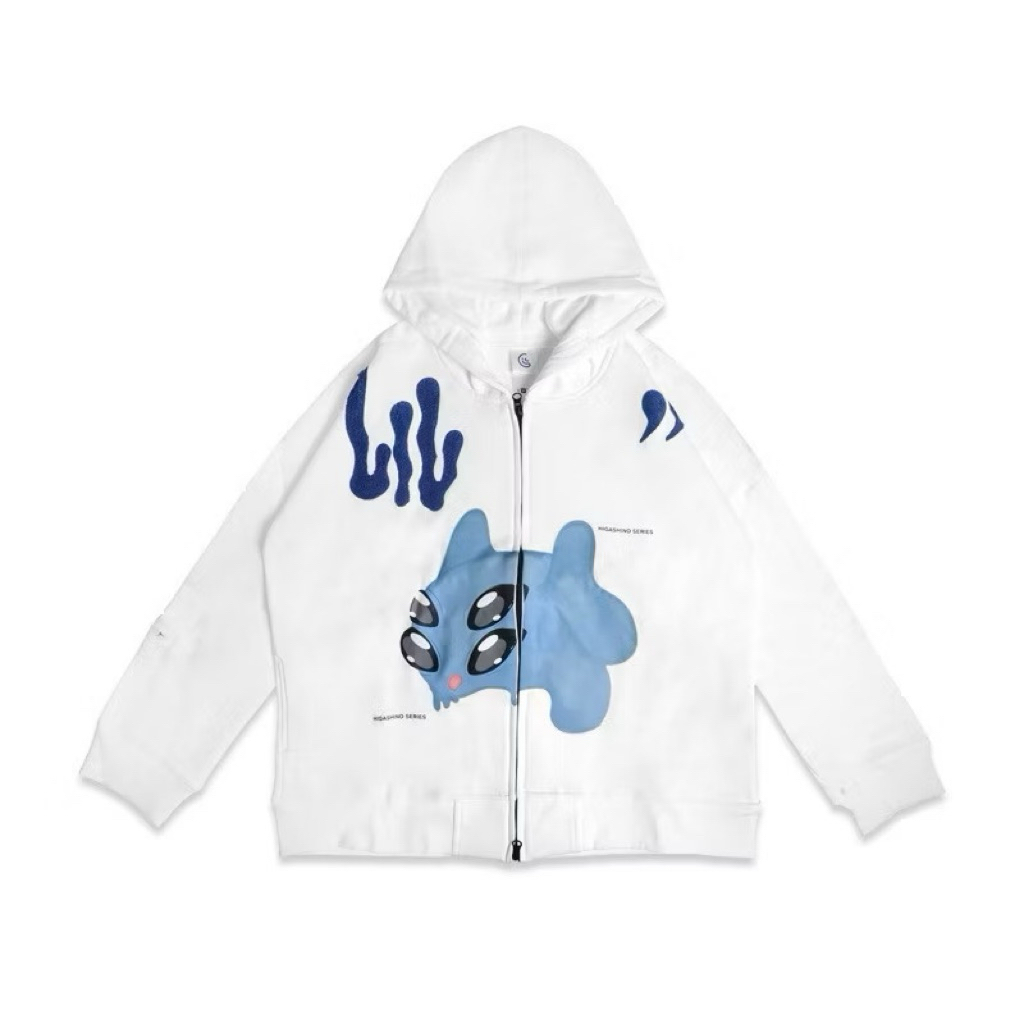 Lil public double zip hoodie shinji  “higashino series”