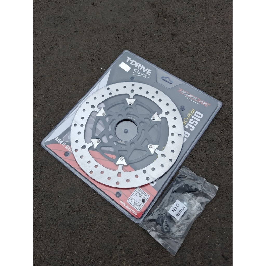 DISC PIRINGAN CAKRAM RIDE IT T-DRIVE 260MM MIO SPORTY SMILE SOUL FINO NOUVO XEON MIO J GT PLUS BREKE