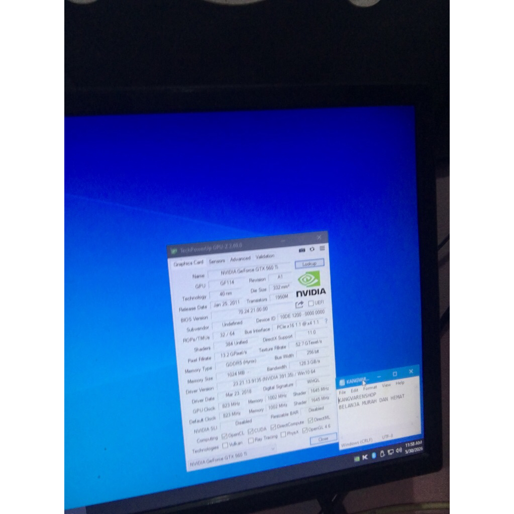 vga gtx 560ti setara gtx 750 murah