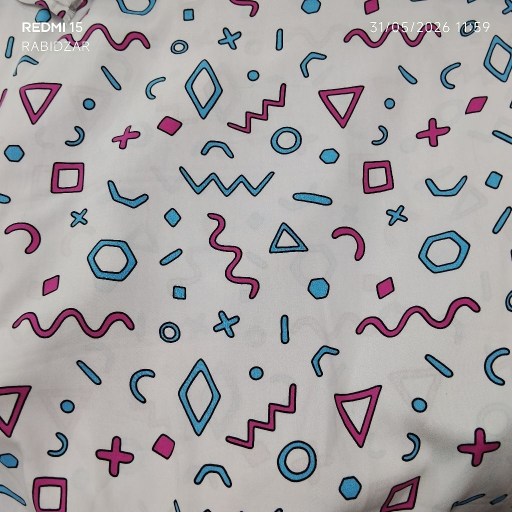 KAIN KATUN RAYON PREMIUM MOTIF ABSTRAK DASAR PUTIH