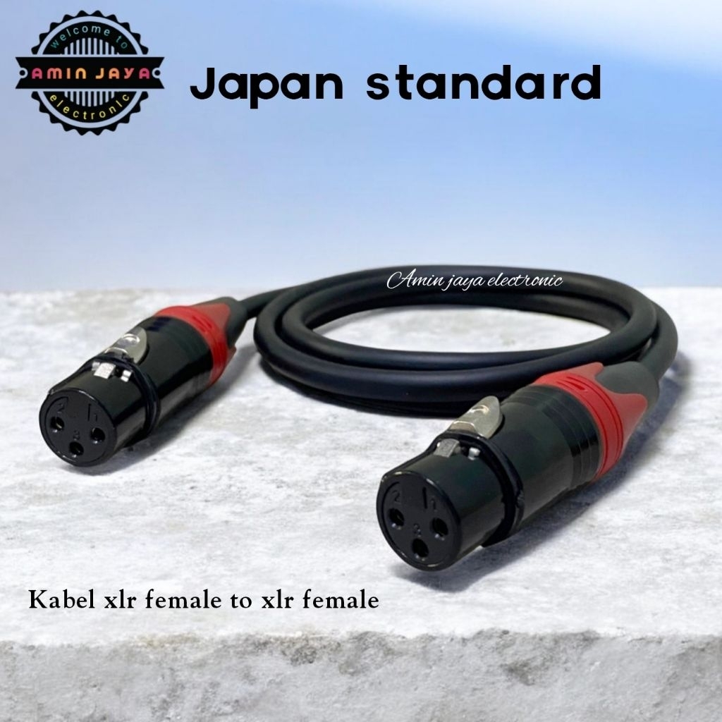 XLR FEMALE TO FEMALE / KABEL JACK XLR 3 PIN FEMALE TO FEMALE