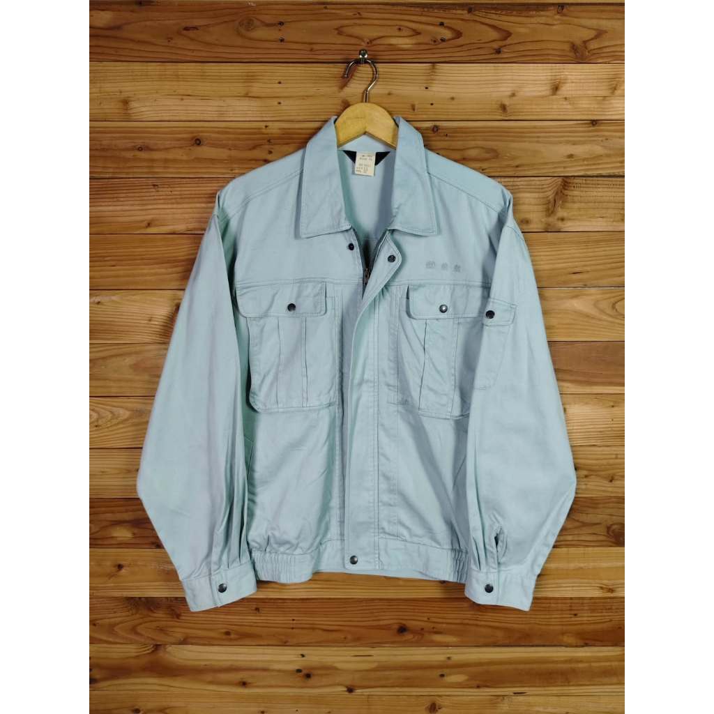TOP SHALETON BOXY CANVAS DENIM TACTICAL WORK JACKET SIZE L to XL, LD 122
