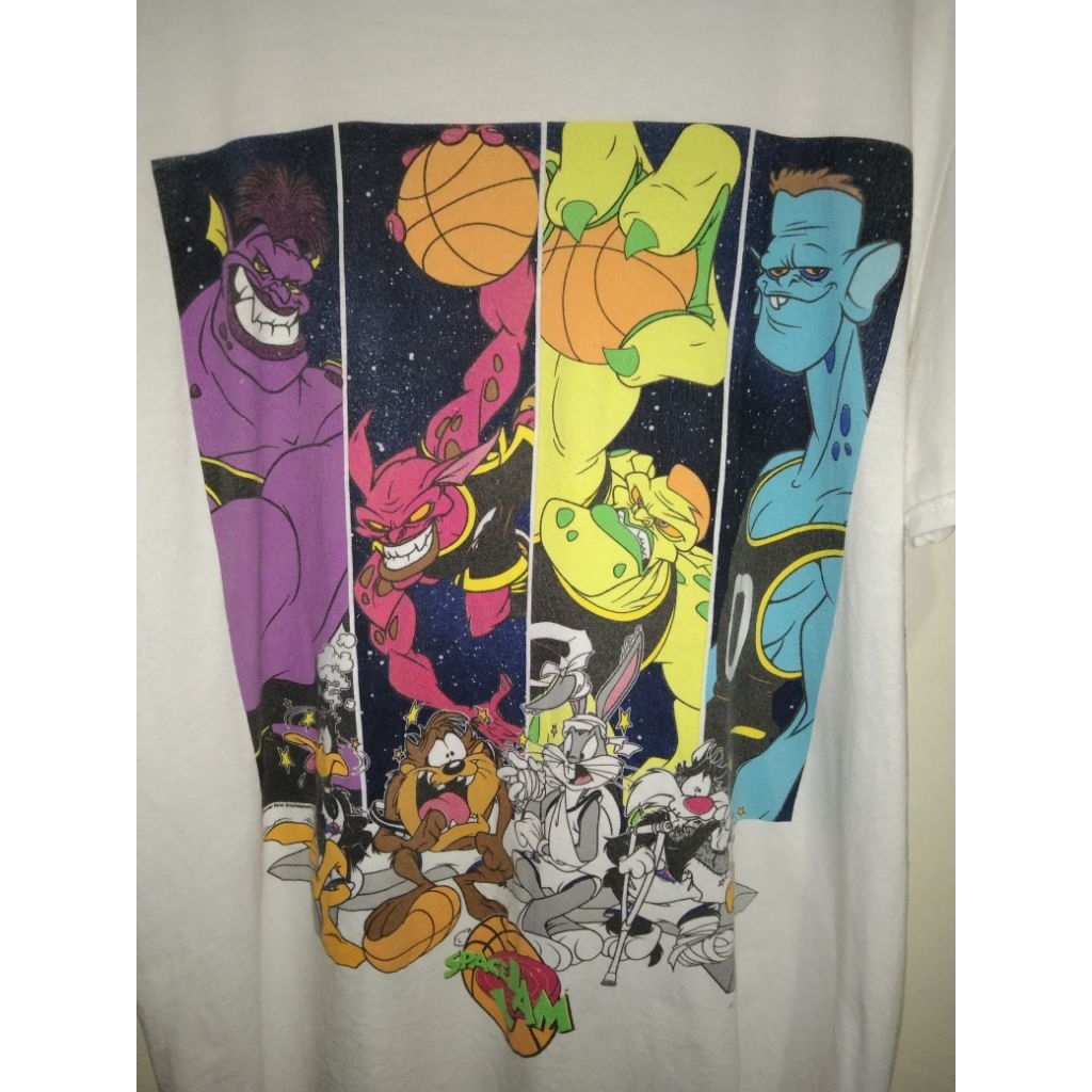 kaos second BIGPRINT kartun lucu  rare spacejam