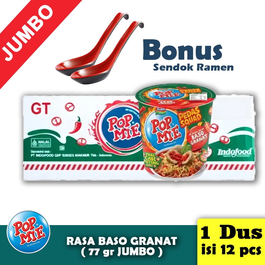 Promo Pop Mie Baso Granat 1 Dus Bonus Sendok Ramen
